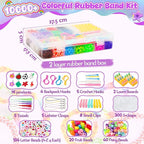 UUEMB 10000+ Rubber Band Bracelet Kit, Colorful Loom Bracelet Making Kit - Image 2