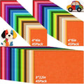 135PCS Felt Fabric Sheets Kit 45 Colors 2mm 3 Size Craft Felt Sheets | 4x4 by Oleitodh