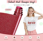 Tintnut Red Heat Transfer Vinyl Roll, easy cut & weed, stretch washable - Image 2