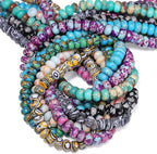 Songxi 5x8mm Natural Green Shoushan Stone Rondelle Beads, Gemstone - Image 9
