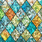 Sunbaby Window Privacy Film Stained Glass Decorative Rainbow Window Cling 3D by SUNBABY