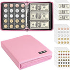 Coin Collection Book Holder for Collectors, 520 Pockets Fireproof Coins by TAEYONK