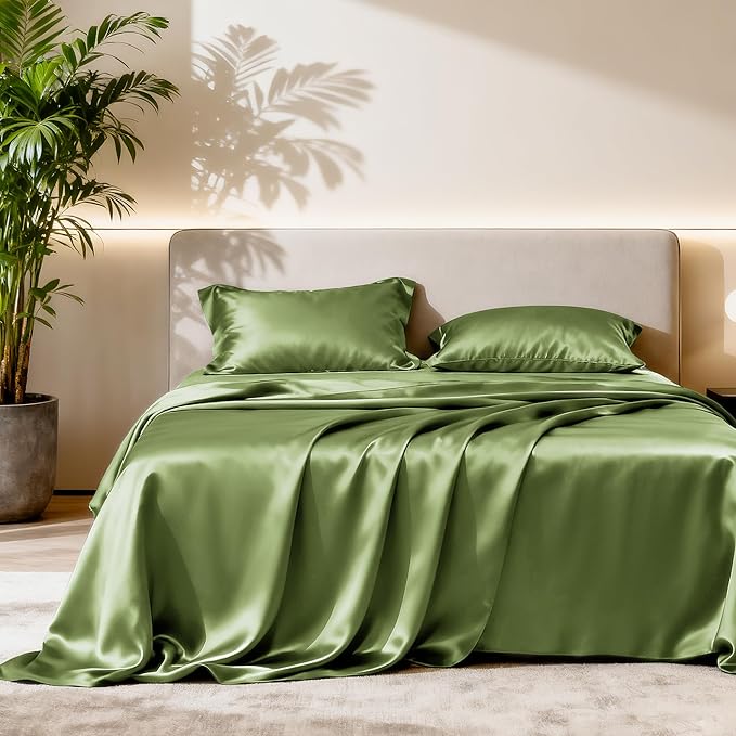 Love's cabin Full Size Satin Sheet Sets by Lovescabin