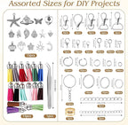 BESARME 695PCS Keychain Making Kit Metal Key Chain Supplies - Image 2