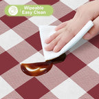 Smiry Rectangle Table Cloth, Waterproof Vinyl Tablecloth - Image 3