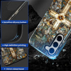 for Samsung Galaxy S23 Case, Christian Cross Stained Glass Pattern Glossy 2 in - Image 4