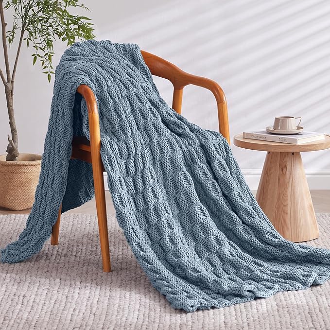 Knitted Weighted Blanket for Adult, No Beads Heavy Blanket 60” x 80'' 10lbs - Image 2