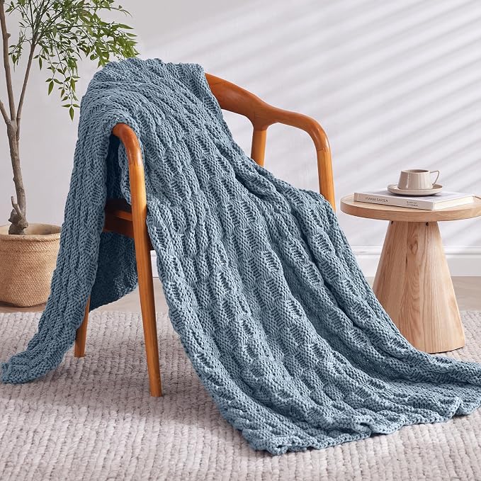 Knitted Weighted Blanket for Adult, No Beads Heavy Blanket 60” x 80'' 12lbs - Image 2