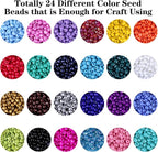 4500pcs Seed Beads 24 Colors 4mm Round Beads - Image 8