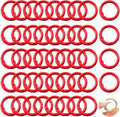 Round Carabiner Clip Bulk 48pcs 1 Inch Colorful Circle Carabiner Key Ring Clips by Cmidy