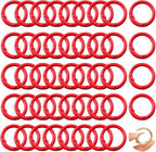 Round Carabiner Clip Bulk 48pcs 1 Inch Colorful Circle Carabiner Key Ring Clips by Cmidy