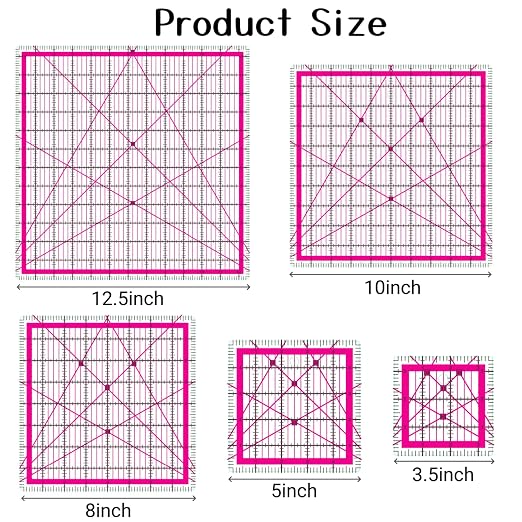 5 Quilting Rulers, Quilting Square | Square Rulers, Square Quilting Rulers - Image 4