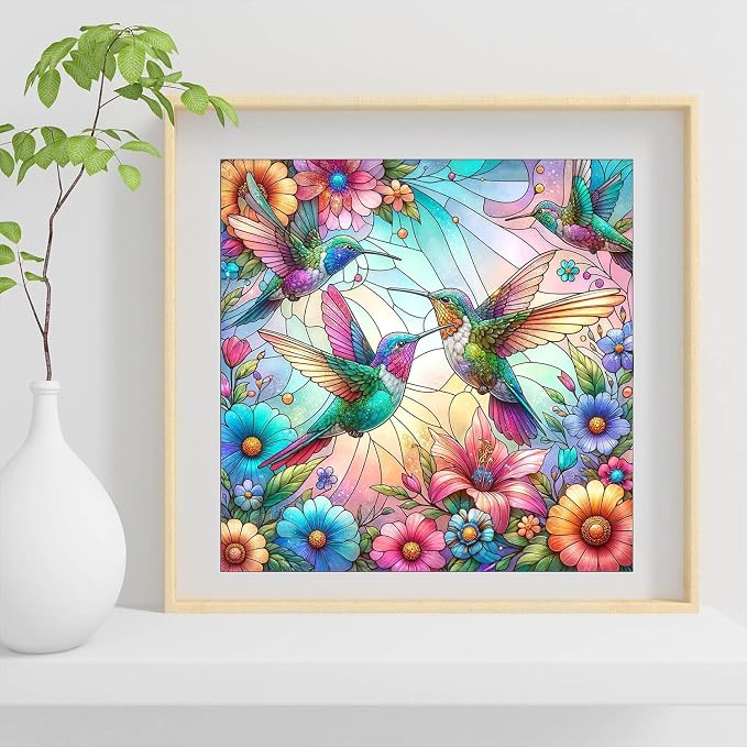 EIBEILI Diamond Art Kits for Adults-Hummingbird Diamond Painting Wall Decor | - Image 2