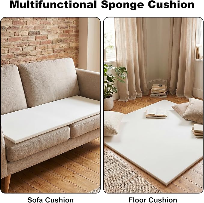 2 PCS 59" x 79" High Density Foam Sheets 35D Durable Cushion Craft Foam - Image 7