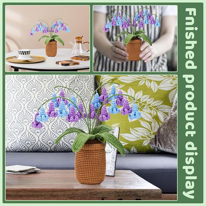 kgxulr Crochet Kit, Crochet Flowers Kit | Crochet Kit - Image 7