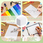 Pangda 200 Pcs White Foam Printing Plates, Foam Sheets Crafts Color Craft Board - Image 4