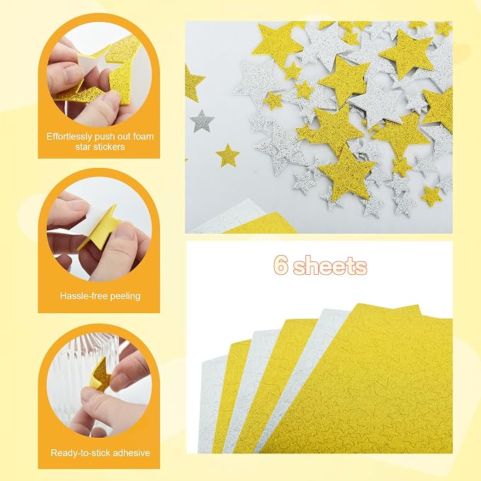 BEISHIDA 1020 PCS Glitter Foam Stickers - Image 5