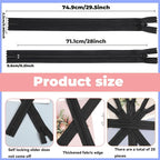 YAKA 20pcs Black Nylon Invisible Zippers Tailor Sewing Tools Garment - Image 2