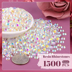 1500PCS 6mm Resin Jelly Rhinestones in Bulk, Bedazzling Flatback Crystals - Image 2