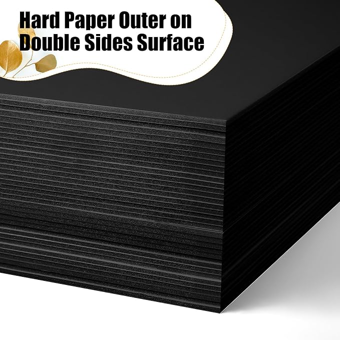 Frienda 50 Pack Black Foam Board Foam Poster Boards 11 x 14 Inch - Image 5