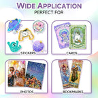 36 Sheets Holographic Laminate Sheets Clear Self Adhesive Sticker Paper | - Image 3