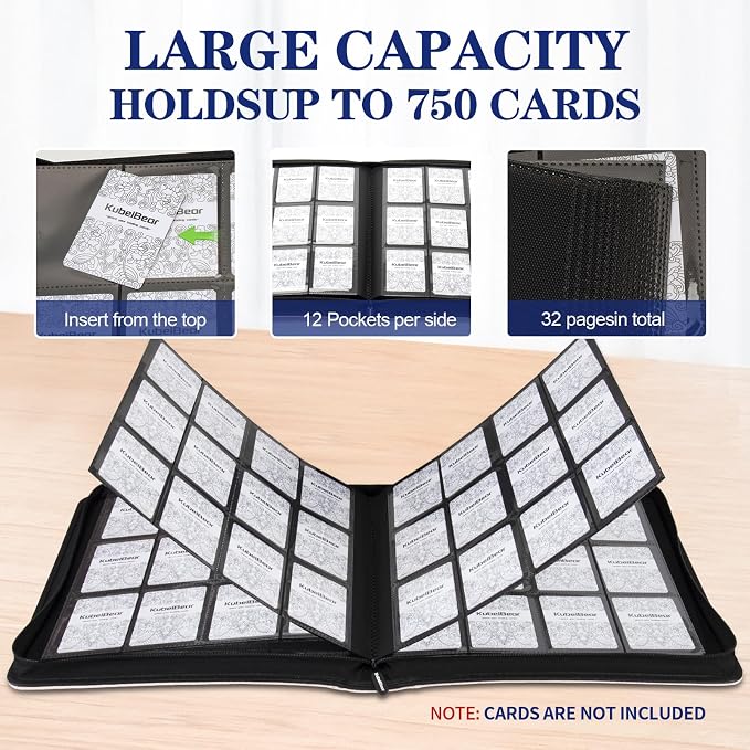 Card Binder – 720 Capacity, Zippered Trading Card Holder - Image 2