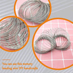 500 Loops Jewelry Wire Memory Beading Wire Steel Memory Wire Cuff Bangle - Image 4