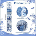 Hosuly 40 Pcs Blue and White Floral Jelly Fabric - Image 2