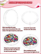 83 Pieces Acrylic Puzzle Suncatcher, Stained Glass Style Art DIY Puzzle - Image 3