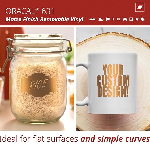 ORACAL 631 Matte Copper Vinyl Durable Roll Easy to Weed Permanent Adhesive - Image 2