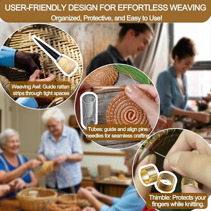 CCFREELIFE Upgrade 22 Pcs Basket Weaving Supplies, Basket Weaving Kits - Image 5