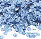 Mandala Crafts 6mm Cup Holographic Sky Blue Sequins - Image 3