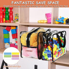 6 Packs Toy Storage Bags with Labels, Reusable Clear PVC Board Game Storage - Image 6