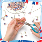 SANNIX 90 Pcs American Flag Charms, Patriotic Enamel Charms - Image 5
