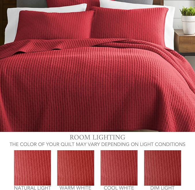 Levtex Home Cross Stitch Reversible Twin Bedspread Set - Image 4