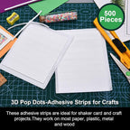 500 Pieces Double Sided Foam Strips, 3.9 in, Dual-Adhesive 3D Foam Tapes | Foam - Image 4
