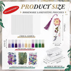 Fuyoooo 376 Pcs Pressed Flowers Bookmark Making Kit, DIY Bookmark Laminating - Image 2