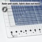 Quilting Ruler, 14.5 * 17.75", Slotted Patchwork Ruler & Template, Non-Slip - Image 6
