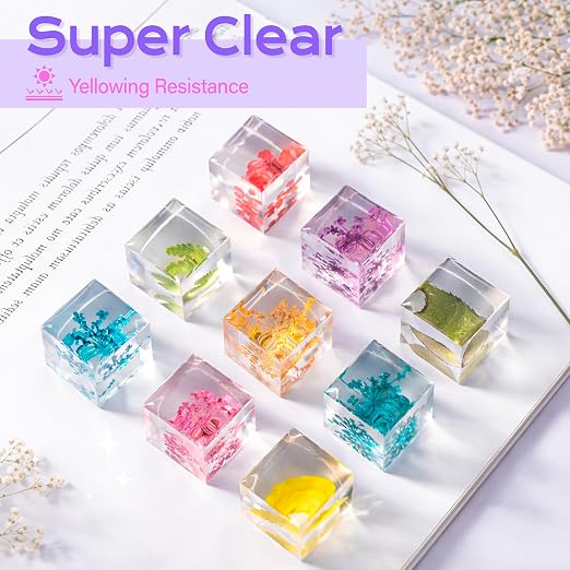 HeyClear 1000g UV Resin kit Crystal Clear, Low Odor, Premixed UV Epoxy Resin - Image 2