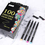 Dyvicl Journal Planner Pens Colored Pens, 100 Colors 0.4mm Fineliner Pen Set - Image 7