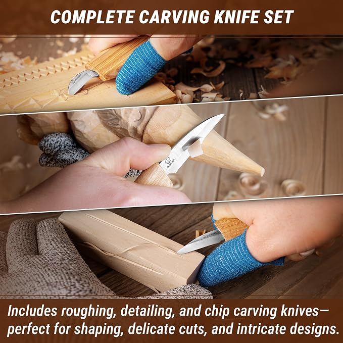 BeaverCraft Wood Carving Knife Kit S15 Whittling Kit - Image 3