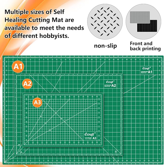 Ecraft 24"x36" Self-Healing Sewing Mat: Large Double Sided Green 5-Ply Hobby Mat - Image 6