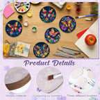 Reallnaive 8 Pcs Butterfly Flowers Paint by Numbers Kit - Image 3