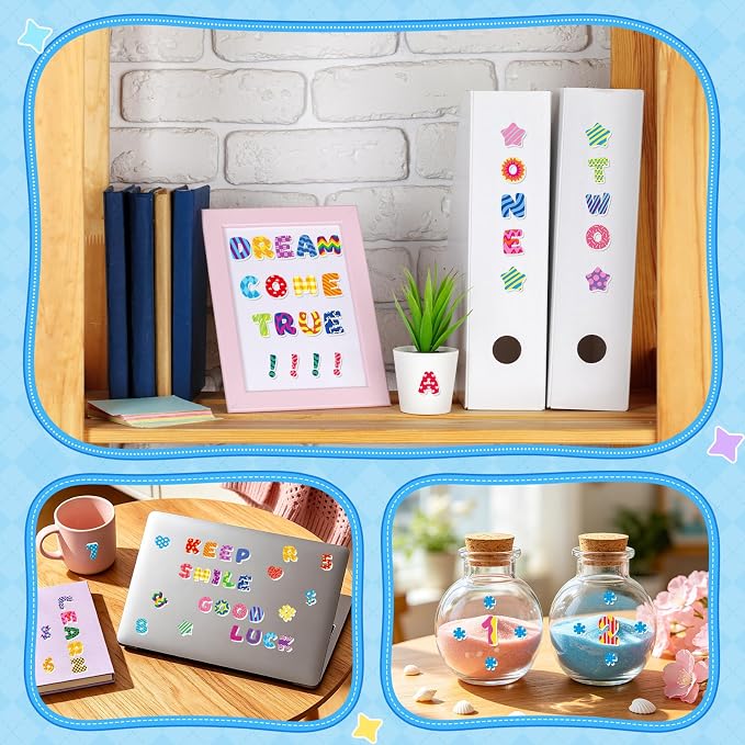 640 PCS Foam Letter Stickers for Kids Crafts, 3D Puffy Colorful Alphabet ABC - Image 8