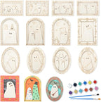 Simgoing 12 Set Wood Ghost DIY Frames Decorating Craft by Simgoing