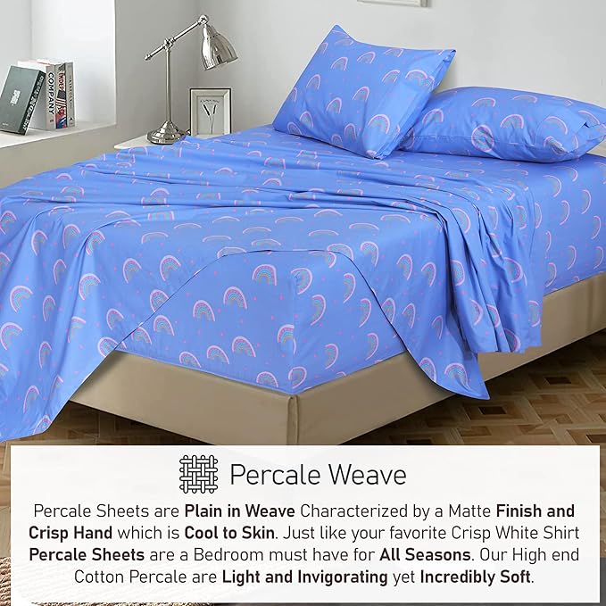 RUVANTI 100% Cotton Sheets – Twin XL Size Percale Bedding, Cooling & Breathable - Image 6