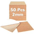 Self-Adhesive Cork Sheets for DIY Coasters, 4 Inch Square, Square Backing Cork by KITLAB