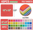 40PCS Felt Fabric Sheets Craft - Image 2