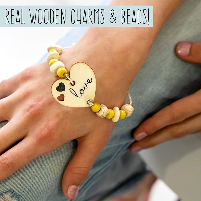 STMT DIY Wooden charm & Tassel Jewelry Art & Craft Kit by Horizon Group USA - Image 5
