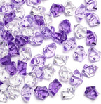 DomeStar 150PCS Fake Ice, Vase Filler Purple Fake Diamonds Plastic Clear Gems by DOMESTAR